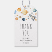 Schattige Jongen Astronaut Space Baby shower Gift  Cadeaulabel (Voorkant)