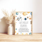 Schattige Jongen Astronaut Space Baby shower Poste Poster