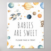 Schattige Jongen Astronaut Space Baby's zijn lief  Poster (Voorkant)