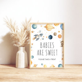 Schattige Jongen Astronaut Space Baby's zijn lief Poster