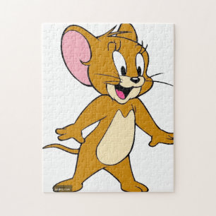 Schattige Jongen en Reusachtige Witte Konijn Tuinp Legpuzzel