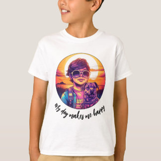 Schattige jongen en zijn Cute Puppy | KINDER T-shirt