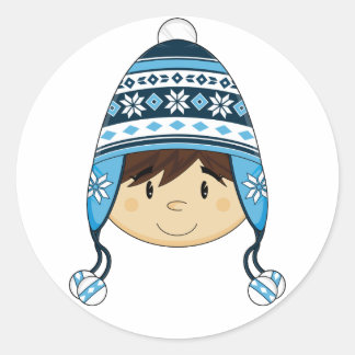 Schattige Jongen in Bobble Pet Sticker