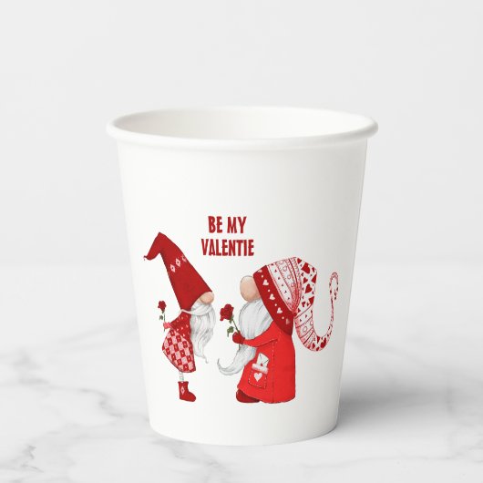 Schattige Jongen & Meisje Valentijns Valentijn Gno Papieren Bekers (Achterkant)