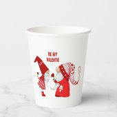 Schattige Jongen & Meisje Valentijns Valentijn Gno Papieren Bekers (Voorkant)