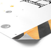 Schattige Jongen Verjaardag Bouwvoertuigen Partij Poster (Hoek)