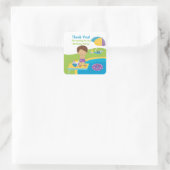 Schattige Jongen Zwembad Party Verjaardag Sticker (Tas)