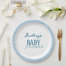 Schattige jongens babyshower papieren bordje