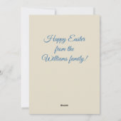  schattige jongens die konijnenei eten feestdagenkaart (Achterkant)