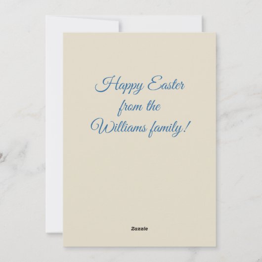  schattige jongens die konijnenei eten feestdagenkaart (Achterkant)