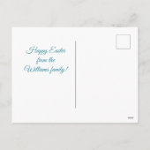  schattige jongens die konijnenei eten feestdagenkaart (Achterkant)