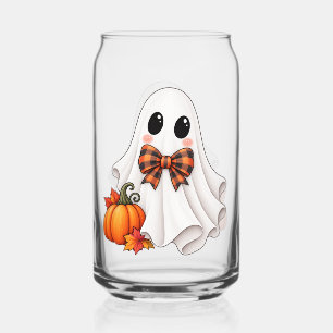 Schattige Jongens Geest Halloween Kan Glas