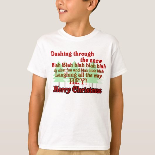 Schattige Jongens Grappige Kinderen Kerstmis T-shirt (Voorkant)
