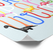 Schattige Jongens Kinderkamer Dinosaurus ABC Alfab Poster (Hoek)