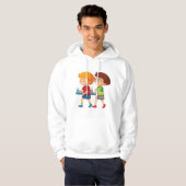 Schattige jongens met voedselbakjes hoodie (Voorkant volledig)