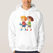 Schattige jongens met voedselbakjes hoodie (Voorkant)