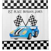 schattige jongens rijden eerst decor douchegordijn (Voorkant)