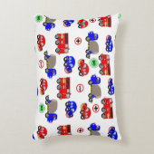 Schattige Jongens Speelgoed Auto's Vrachtwagens Br Accent Kussen (Voorkant(Verticaal))