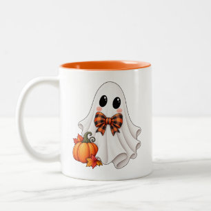 Schattige jongens spook Halloween mok Pompoen &