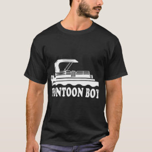 Schattige jongenszeiler en hond die boot cartoon r t-shirt