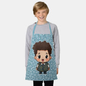 Schattige jongetje schort (Gedragen)