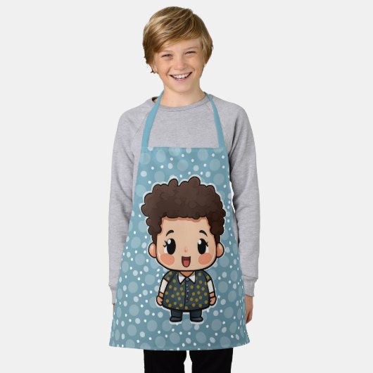 Schattige jongetje schort (Gedragen)