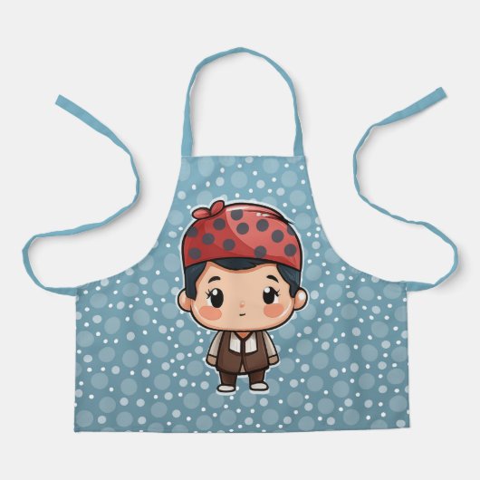 Schattige jongetje schort (Voorkant)