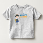 Schattige joods meisje Happy Hanukkah Kinder Shirts (Voorkant)