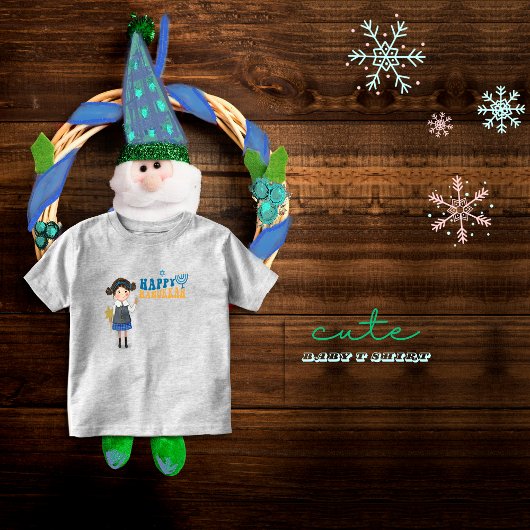 Schattige joods meisje Happy Hanukkah Kinder Shirts