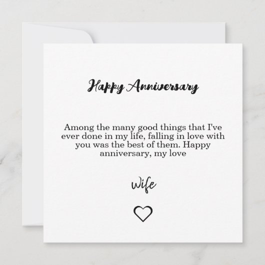 Schattige Jubileum Kaart | Voor partner, man, vrou (Achterkant)