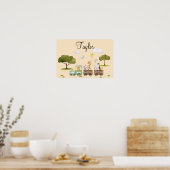 Schattige jungle dieren poster (Keuken)