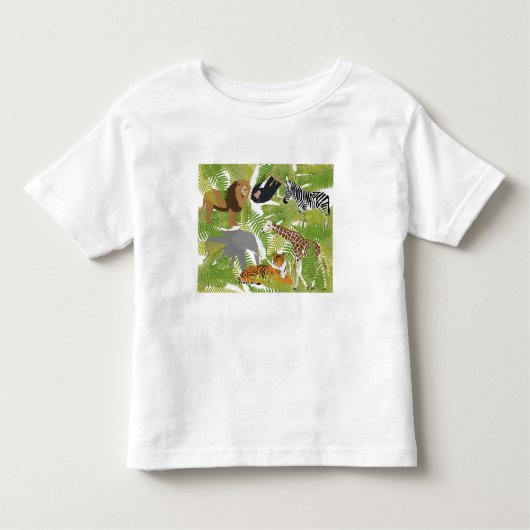 Schattige Jungle Dieren Safari Jongen | Meisje Kinder Shirts (Voorkant)