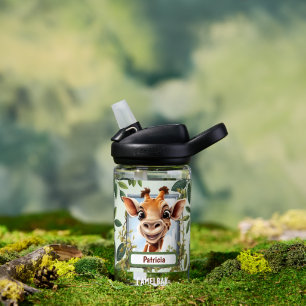 Schattige Jungle Giraffe kids unisex Waterfles