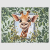 Schattige Jungle-giraffe kinderen uniseks Tissuepapier (Voorkant)