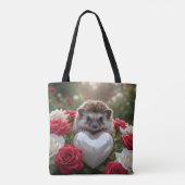 Schattige Juni Egel met Parel Hart Tote Bag (Achterkant)
