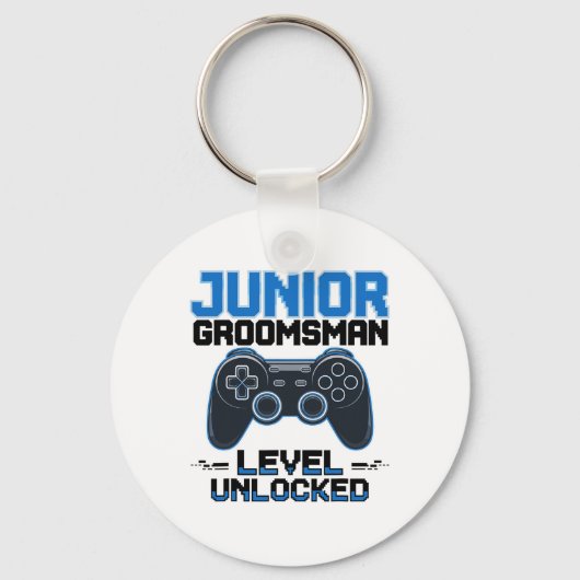 Schattige Junior Bruidsjonker Niveau Ontgrendeld T Sleutelhanger (Voorkant)