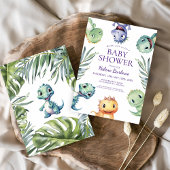 Schattige Jurassic Dinosaurs Baby shower Kaart
