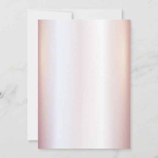 Schattige jurk roos goud glittery ombre i kaart (Achterkant)