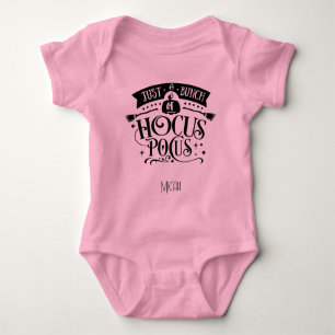 Schattige "Just a Bunch of Hocus Pocus" Naam Romper