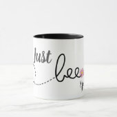 Schattige Just Bee Custom Zwart Wit Mok (Midden)