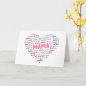 Schattige kaart voor moeder; mama; (Gele Bloem)