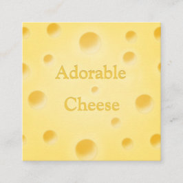 Schattige Kaas Charming Cheese Slice Vierkante Visitekaartje