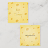 Schattige kaasdop, Bleek geel, aangepast Notitiekaartje (Voorkant / Achterkant)