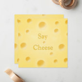 Schattige kaasdop, Bleek geel, aangepast Notitiekaartje (Voorkant / Achterkant in situ)