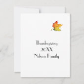 Schattige kabouter en pompoen bloemrijke Thanksgiv Notitiekaartje (Achterkant)