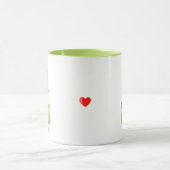 Schattige kabouter gekleed in groen met hoefijzer mok (Midden)