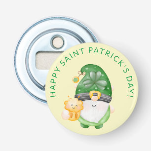 Schattige kabouter Gelukkige St. Patrick's Day-fee Button Flesopener