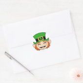 Schattige kabouter gezicht ronde sticker (Envelop)