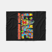 Schattige kabouter liefde puzzel autisme bewustwor fleece deken (Voorkant (Horizontaal))