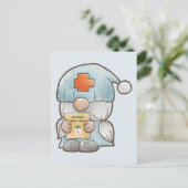 Schattige Kabouter Medische Verpleegster Blijf Gez Briefkaart (Staand voorkant)